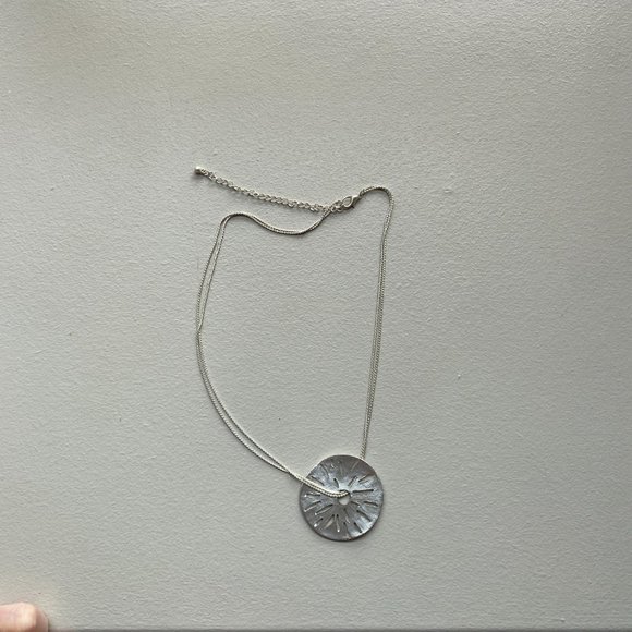 Sand Dollar Pendant on Chain - Picture 4 of 5